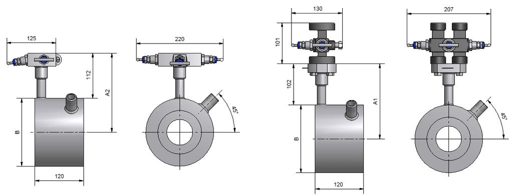 Overall dimensions Installation requirements The ORIMAS flow meter can be mounted in a horizontal or vertical pipe.