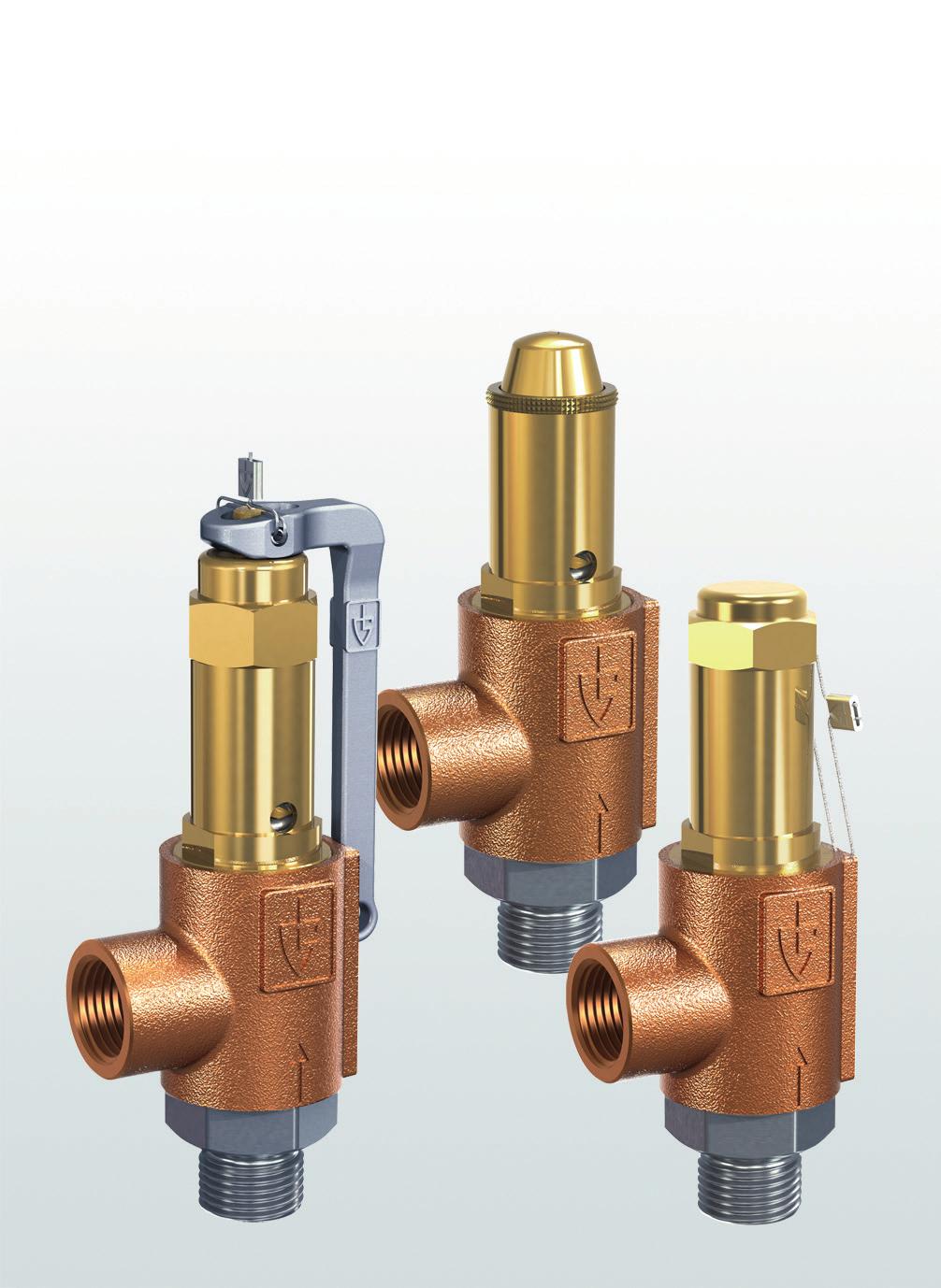 Type test approved safety valves angle-type for industrial applications 3.