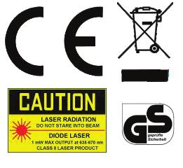 14 Warranty 16 User Safety Laser output sign lies near the output aperture. Do not stare directly into laser beam.