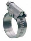 RUBBER // INDUSTRIAL FITTINGS WORM GEAR CLAMP WORM GEAR CLAMP Clamp - 1 bolt - DIN 3017 - W5 (Stainless steel 316) Product Code Hose OD (min) Hose OD (max) Clamp Width 2304181 I3LP1AD-01609 8,0 16,0