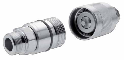 ACCESSORIES // QUICK RELEASE COUPLINGS HDK SCREW TYPE POPPET STANDARD ISO 14541 TOP COAT DN 8 to 32 to max WP 450 bar For high pressure load Robust construction Excellent flow rate Can be coupled at