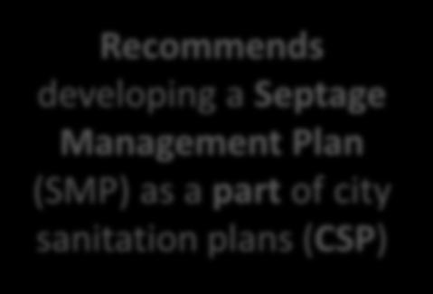 on Septage Management MoUD, 2013