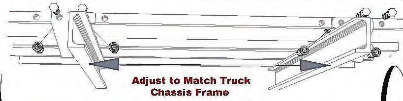 Measure the distance between the center lines of the two truck chassis frame rails and write that measurement down. 2.