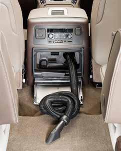 As long as the vehicle is in Park, you can clean up messy dry spills by simply using the Onboard Vacuum Cleaning System located in the back of your vehicle s center console.