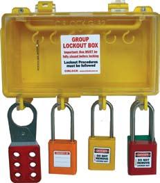 front - Single Pack Group Lock Box Red with Clear Front - Single Pack Group Lock Box