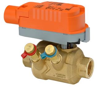 Available in sizes ½ and ¾ inch. FEATURES Smallest pressure independent characterized ball valve in the market Actuator runs at 0.