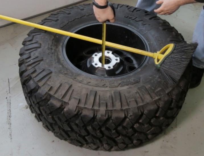 b Use a tape measure and find half the height of your tire. Use this measurement to set the vertical mounting position (When in doubt, always round up). Use the four 1/2 x 1.