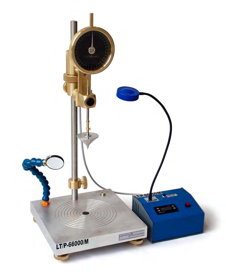Manual and Semi-automatic Analysers: Penetration Penetration of Bituminous Material, Grease, Petrolatum, Waxes, Gel ASTM D5 ASTM D217 ASTM D937 ASTM D1321 ASTM D1403 ASTM D1831 ASTM D2884 DIN 51579