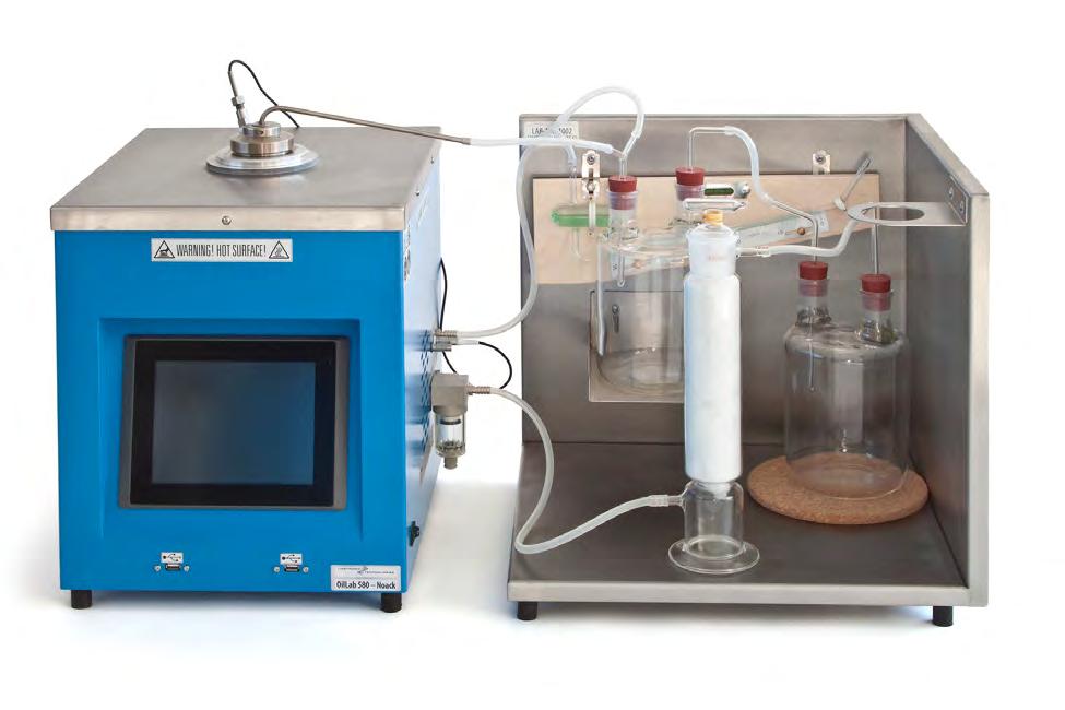 Automatic Analysers: Oillab Range OilLab 580 Noack ASTM D5800 IP 421 Subject Determination of the evaporation loss of lubricating oils (particularly engine oils).