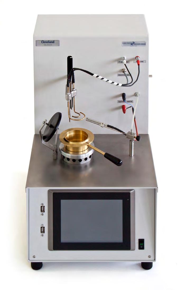 Automatic Analysers: Oillab Range OilLab 670 Cleveland The Flash Point detection system, which is composed by a ring sensor for the ionization s determination, constitutes the essential component
