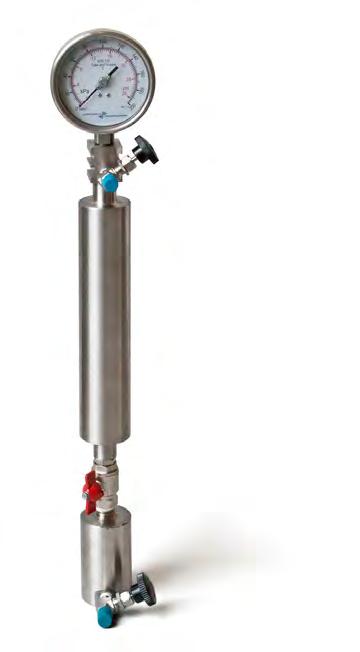 LT/VP-174000-A/M Vapour Pressure Cylinder Lower Chamber - Two Openings ASTM D1267 Made in stainless steel In one end of the chamber an opening of approximately ½ shall be provided for coupling with