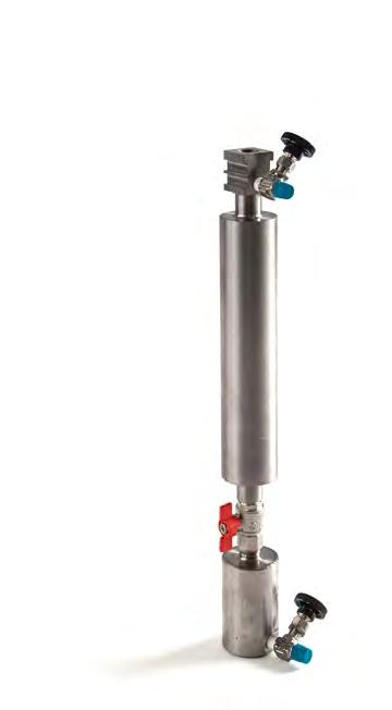 LT/VP-174000-B/M Vapour Pressure Cylinder Upper Chamber ASTM D1267 Made in stainless steel Lower coupling ½ Complete with bleeder valve assembly and ½ coupling for pressure gauge Art.