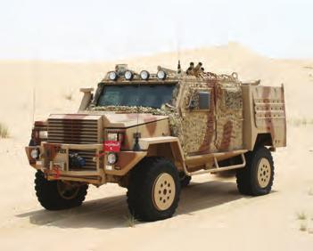 The RG32M LTV has a Gross Vehicle Mass (GVM) of only 9.5 tons, classifying it as a light mine protected patrol vehicle that is highly mobile and agile.