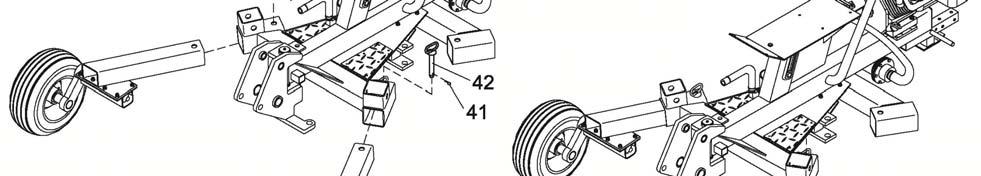 Assembly Instructions STEP 1: Assemble the Wheel Leg. a. Insert the wheel leg into the Backhoe Frame, insert the Safety pin (#42) then lock with R Pin (#41). STEP 2: Assemble the Arm. a. Connect the Short Arm assembly with Long Arm Assembly by using Axis Pin (#86),Washer Ø38 (#114) and lock with Cotter Pin (#84).