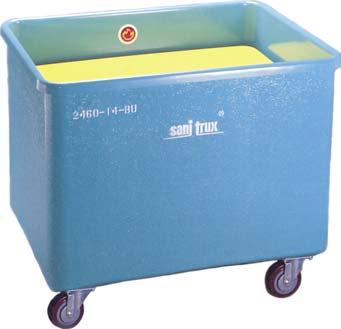 Sanitrux Fiberglass Spring Platform Utility Carts Spring Platform Carts reduce stooping, reaching, and lifting which decreases work injuries and increases productivity.