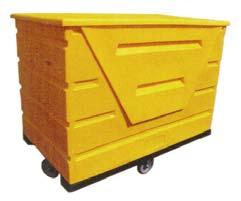 225 * Hand Holes * Polyethylene, corrosion free RotoBase * E-Z Movers with Heavy Duty casters Note: Regrind color below is always black. Regrind is recycled material.
