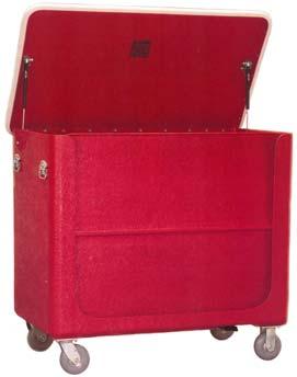 Sanitrux Fiberglass Waste Cart A & B Sanitrux Model TC 35 Fiberglass waste carts can hold 10 to 14 thirty-gallon trash bags. (35 cu. Ft) or 300 lbs. of soiled linen.