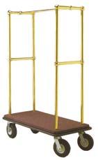 Impact - 5 Diamond Bellman s Cart Impact s 5 Diamond Bellman s Cart is constructed with 2 O.D. Solid Brass Tubing with Solid Brass Components. 8 Grey pneumatic non-marking wheels.