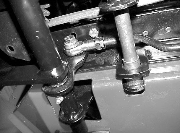 2. If adjustment is needed, unbolt the hydro control rod where it connects to the froward/reverse pedal.