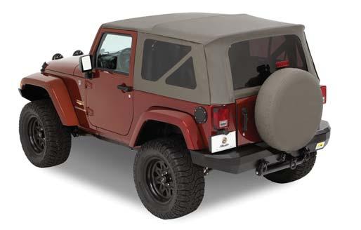 Installation Instructions Cable Top Twill Replace-a-top with Tinted Windows Vehicle Application Jeep Wrangler (JK) 2 Door 2011 and newer Part Number: 79846 Will fi t 54722 Upper Door Skins not