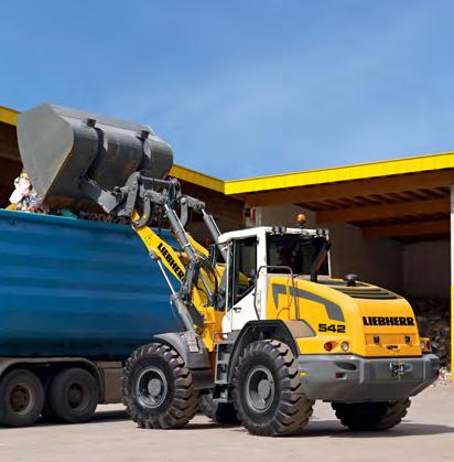 Optional equipment for waste management Liebherr wheel loaders can be fitted with a wide range of options to suit specific work.