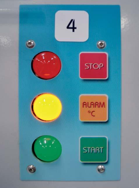start button - Temperature warning