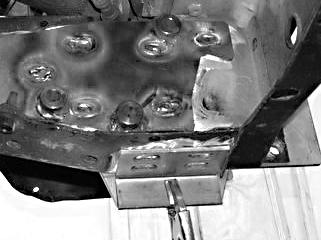HINT: For cleanest appearance, slotted holes can be filled completely and sanded smooth. Rosette weld the 3/4" Solid Rod (H) to Inner and Outer Chassis Plates (A & B).