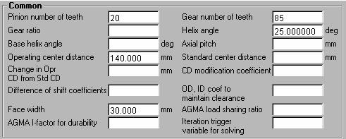 60-107 Internal Gear Set Profile Shift Coefficients With Zero Backlash Example 2 Example 2 is a helical gear set with a 20 tooth pinion driving a 85 tooth internal gear.