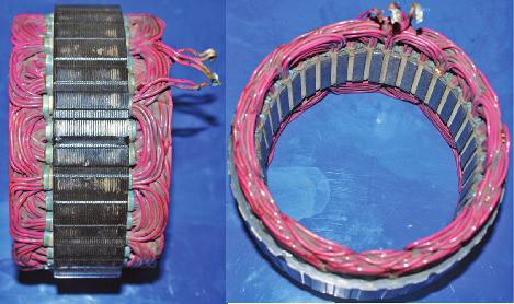 An illustration of this is shown in Figure 19-72. Stator. The stationary windings of wire in the generator, shown in Figure 19-73, form an assembly called the stator.