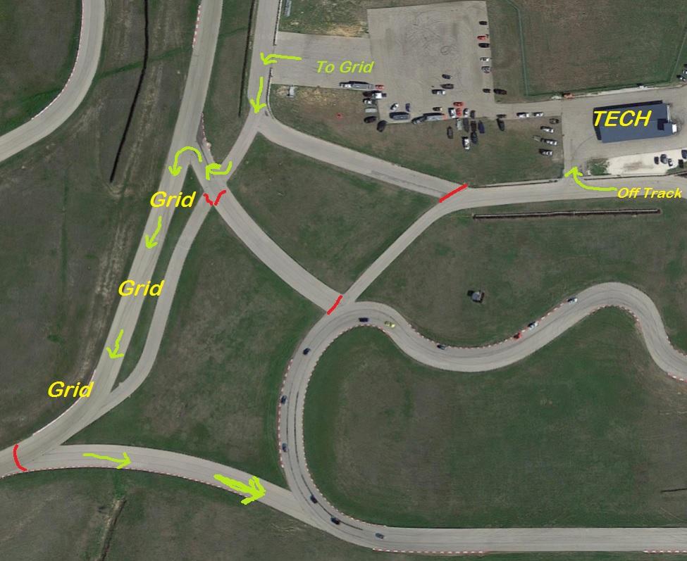 Grid Grid is located on the 1.3 mile track. There will be limited parking available for participants on the skid pad and the ability to come and go may be restricted at times.