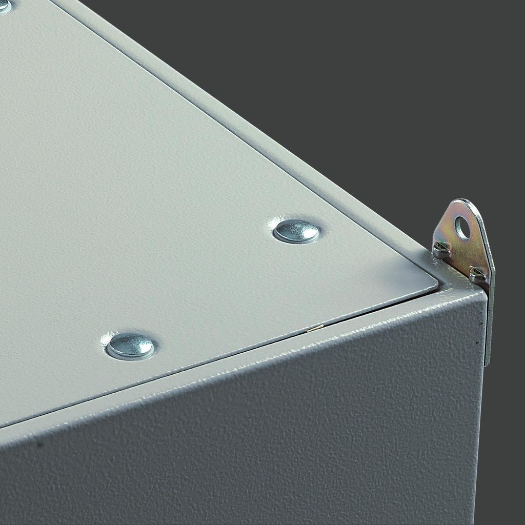 The brackets for wall mounting allows installation of the enclosures on walls using the holes located on the back of the enclosure.