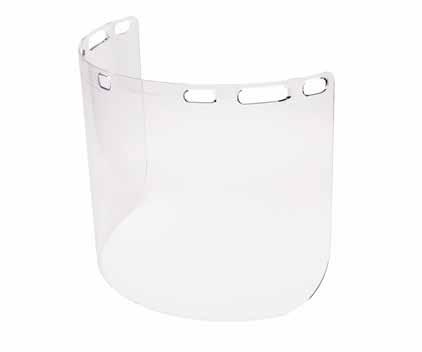 040 thick face shields are produced in the USA and each unit is stamped MADE IN THE USA Three available face shield materials: PETG - General Grinding and Protection Polycarbonate - High heat and
