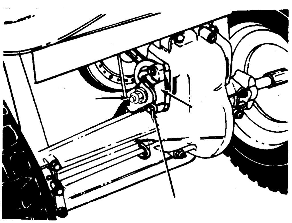 WHEEL ADJUSTMENT (Units with Adjustable Tie Rod) The caster (forward slant of the king pin) and the camber (tilt of the wheels out at the top) require no adjustment.