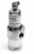 Pump Savers & Safety Devices Accessories Pop-Off Valves/Safety Valves Model Description Pressure List Price Number (ID Number Stamped on Product) PSI (bar) U. S. ($) 22530A 3/8, Silver Spring (5) 1200 (83) $14.