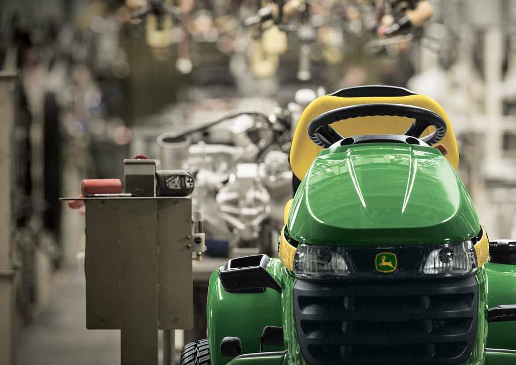 Quite simply, some of the finest lawn tractors made today. We build John Deere Lawn Tractors one way. The right way. That s just how we run.