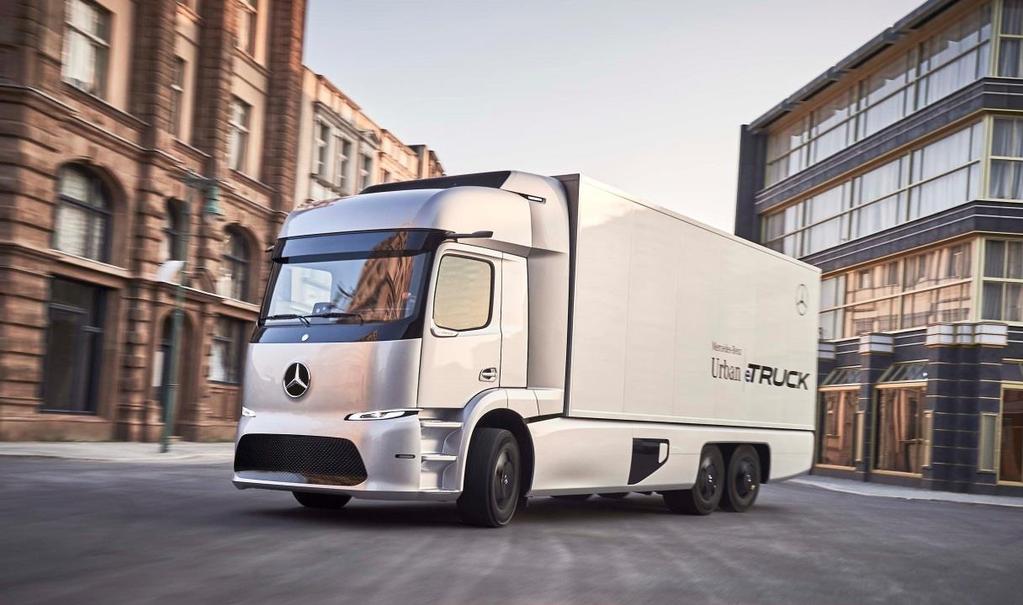 Efficiency: First to market with electric distribution trucks Fuso ecanter Mercedes-Benz Urban etruck Range up to 100km