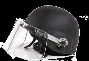 entire facial protection from the helmet to below the chin area, against multipule hits of ballistic