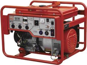 Simultaneously produces standard 60 Hz power and 180 Hz power for high-cycle concrete vibrators. No other high-cycle generator is this versatile.