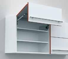 Lift & Flap Systems Standard / SERVO-DRIVE Ideal for wall cabinets with divided fronts abinet height 480 up to 040 mm abinet width up to 800 mm Silent and effortless closing, thanks to BLUMOTION