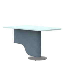 cable exit point above table + Table support base plate available in selected powder coat colours.