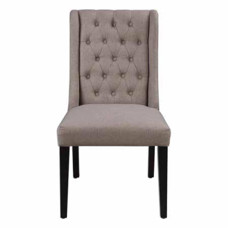 GALLOWAY ACCENT CHAIR MERCER DINING CHAIR Collection: Mercer Fabric: Revere Dusk