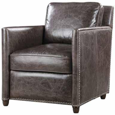 character distressed, full grain leather in smoke gray with taupe brown undertones, accented