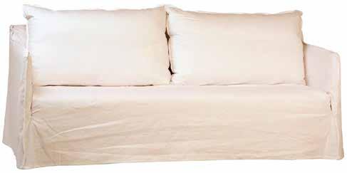 COLLINS SOFA Hardwood frame - Upholstered in linen, white