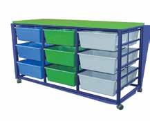 TROLLEY 16 TRAY 1200mm long x 475mm wide x 1325mm high Without