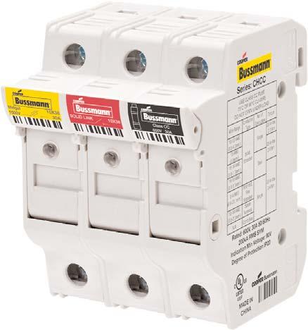& Size CHM 10x38 and Midget CHPV CHCC Class CC Modular Fuse Holder Specifications and Selection Guide Features and Benefits High SCCR rated, UL Listed Class CC holder with indicator option for