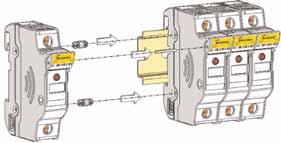 Modular Fuse Holder Features and Installation Guide Features 4mm Lockout Feature in Fuse Carrier Toolless Ganging of Multiple Poles Dimensional