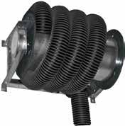 Exhaust reel without hose 84350 Complete reels with hose (+200 C). Just add a nozzle. Hose dimension Length Exhaust reel for Trucks 150 mm (6 ) 10 metres 84580 Spring Operated Exhaust Reel for Max.