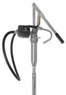 2 Hand Operated Pumps Drum Pumps 21652 21662 Pump with a telescopic (500-900 mm) suction tube. The lever can be mounted in different positions to change the stroke length and output.