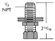 CF1292 4-1/2 shank R 748-001k 261JKCP EX5JKCP WJKCP SSJKCP EX2JKCP All Chrome Plated 261JKCP, Straight inlet supply arm, ½" pipe female Inlet, 2⅛ diameter