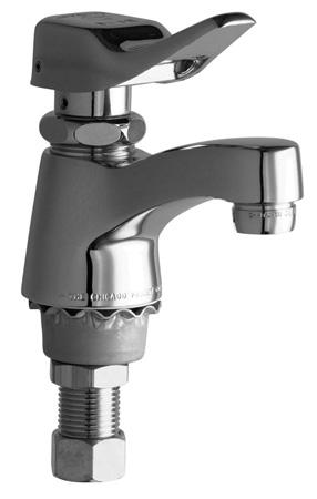 7156 Section G Chicago Faucets for Lavatories For Single- or Two-Hole Lavatory Applications These self-closing, single basin faucets have an adjustable time cycle (adjusted by an allen wrench) from 3